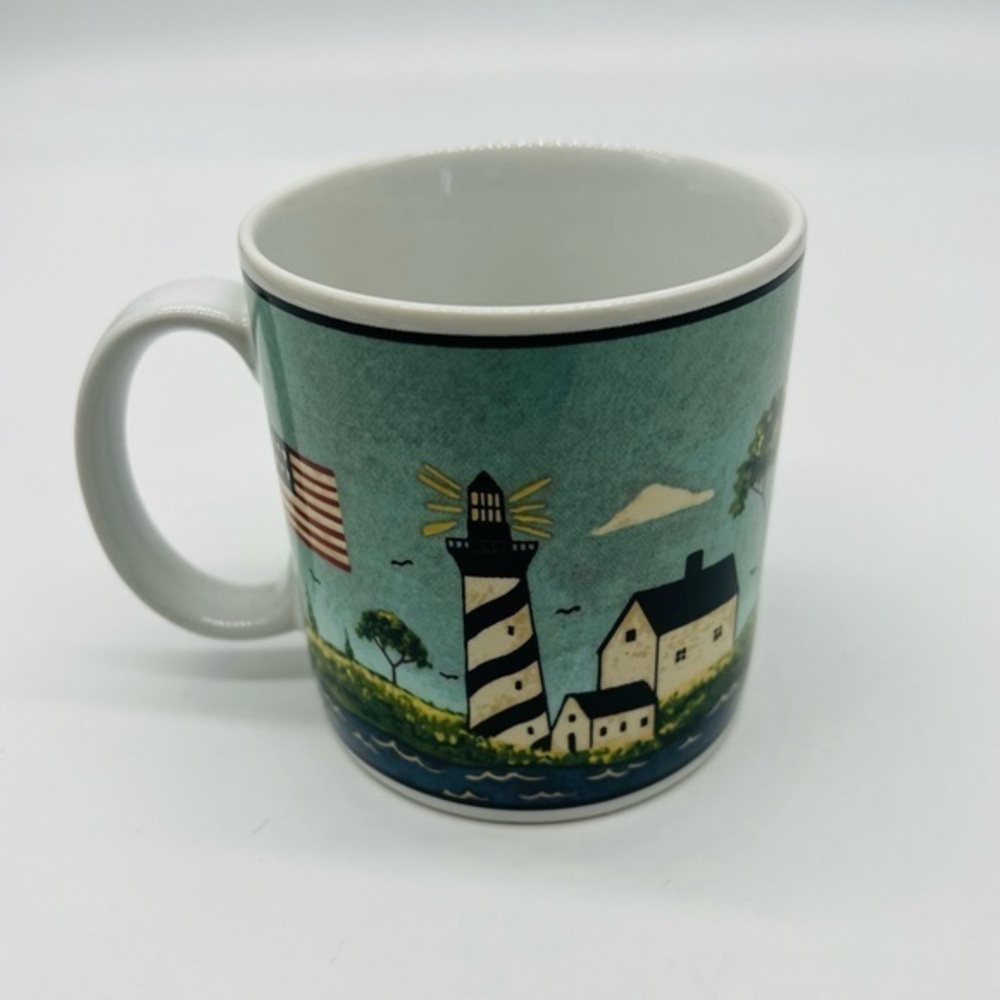 Warren Kimble mugs for sale vintage beach/ lighthouse theme